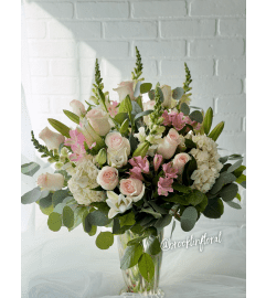 Blush Me Away. An arrangement by Brooklin Floral and Garden Shoppe Inc.. Blush Me Away. An arrangement by Brooklin Floral and Garden Shoppe Inc..