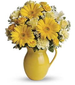 Yellow Grace Pitcher. An arrangement by Flore's Shop. Yellow Grace Pitcher. An arrangement by Flore's Shop.