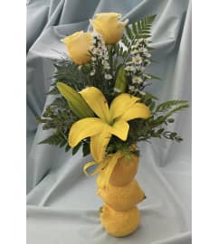 Lemon Drop. An arrangement by Roma Flowers and Gifts. Lemon Drop. An arrangement by Roma Flowers and Gifts.