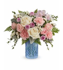 Blue Belle Bouquet. An arrangement by Serrano Flowers.