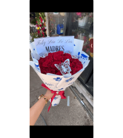 Forever Mom's Red Roses. An arrangement by AandB Flowers. Forever Mom's Red Roses. An arrangement by AandB Flowers.