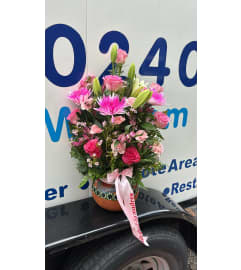 Pink Elegance Bouquet. An arrangement by AandB Flowers. Pink Elegance Bouquet. An arrangement by AandB Flowers.