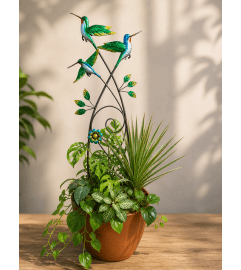 Hummingbird Haven Planter. An arrangement by Country Floral's Seasons, LLC.