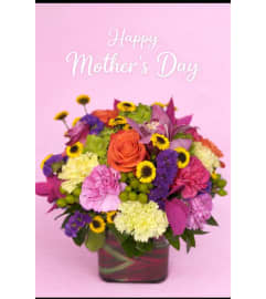 Special Mother Day Cube. An arrangement by Brickell Glamour Flowers.