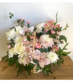 Blush Gardens. An arrangement by Mayfield Flowers. Blush Gardens. An arrangement by Mayfield Flowers.