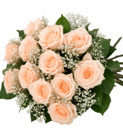 Classic Tiffany Roses Wrapped. An arrangement by Anderson Flowers.