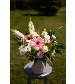 Blushing Blooms. An arrangement by In Bloom.