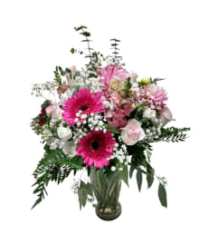 Pink Girl. An arrangement by DMP Flowers and Gifts.