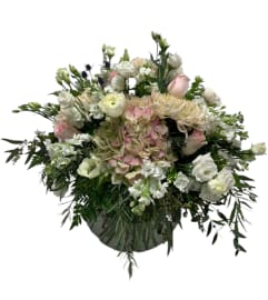 Blushing beauty. An arrangement by DMP Flowers and Gifts. Blushing beauty. An arrangement by DMP Flowers and Gifts.