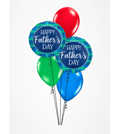 Father's Day Plaid Classic Balloon Bouquet. An arrangement by Balloon Bouquets Plus.