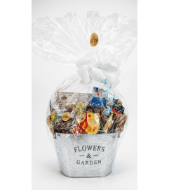 Jumbo Nutty Chocolatier Goodie basket. An arrangement by DMP Flowers and Gifts. Jumbo Nutty Chocolatier Goodie basket. An arrangement by DMP Flowers and Gifts.