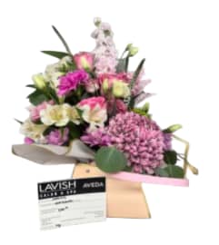 Pretty in Pink Retreat. An arrangement by DMP Flowers and Gifts. Pretty in Pink Retreat. An arrangement by DMP Flowers and Gifts.