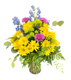 Sunshine. An arrangement by DMP Flowers and Gifts. Sunshine. An arrangement by DMP Flowers and Gifts.
