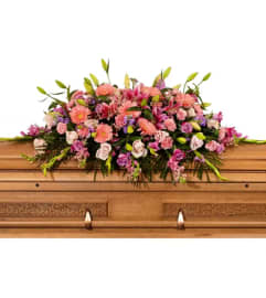 Soft Serenity Casket Spray. An arrangement by Anne Marie Rose Floral Design. Soft Serenity Casket Spray. An arrangement by Anne Marie Rose Floral Design.