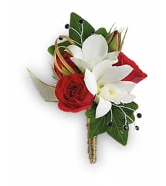 Star Studded Boutonniere. An arrangement by Ada's Flowers.