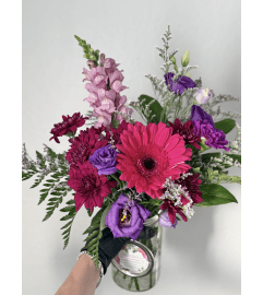 Moody Berry Mason Jar. An arrangement by Brooklin Floral and Garden Shoppe Inc.. Moody Berry Mason Jar. An arrangement by Brooklin Floral and Garden Shoppe Inc..