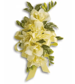 Let Love Shine Corsage. An arrangement by Fendley Florists.