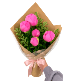 Bubblegum Peony Bouquet. An arrangement by Lori's Hearts and Flowers.