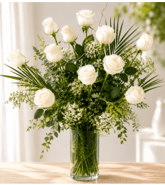 Timeless Lace and Rose. An arrangement by Floral Lady Design Studio LLC.