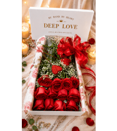 Roses in the box for you. An arrangement by Floral Lady Design Studio LLC.