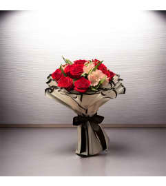 Crimson Whisper Bouquet. An arrangement by Flowers and Fruit Designs. Crimson Whisper Bouquet. An arrangement by Flowers and Fruit Designs.