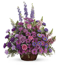 Gracious Lavender Basket. An arrangement by Fendley Florists.