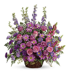 Gracious Lavender Basket. An arrangement by Fendley Florists. Gracious Lavender Basket. An arrangement by Fendley Florists.