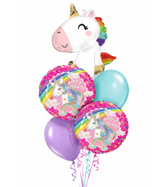 Sitting Unicorn Cheerful Balloon Bouquet. An arrangement by Balloon Bouquets Plus. Sitting Unicorn Cheerful Balloon Bouquet. An arrangement by Balloon Bouquets Plus.