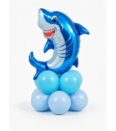 Shark Balloon Super Table Topper. An arrangement by Balloon Bouquets Plus.
