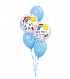 Get Well Happy Clouds and Sun Classic Balloon Bouquet. An arrangement by Balloon Bouquets Plus. Get Well Happy Clouds and Sun Classic Balloon Bouquet. An arrangement by Balloon Bouquets Plus.