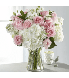 Blush Hydrangea Bouquet. An arrangement by Andreas Flowers Kissimmee.
