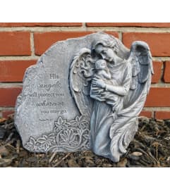 His Angels will Protect You Memorial Stone. An arrangement by Sueppel's Flowers. His Angels will Protect You Memorial Stone. An arrangement by Sueppel's Flowers.