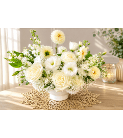 Timeless Ivory Charm. An arrangement by Floral Lady Design Studio LLC. Timeless Ivory Charm. An arrangement by Floral Lady Design Studio LLC.