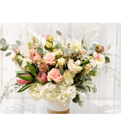 Blush and Cream Elegance. An arrangement by Floral Lady Design Studio LLC. Blush and Cream Elegance. An arrangement by Floral Lady Design Studio LLC.