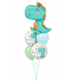 Babysaurus Boy Cheerful Balloon Bouquet. An arrangement by Balloon Bouquets Plus. Babysaurus Boy Cheerful Balloon Bouquet. An arrangement by Balloon Bouquets Plus.