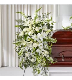FTD Loving Thoughts Standing Spray. An arrangement by Fendley Florists.
