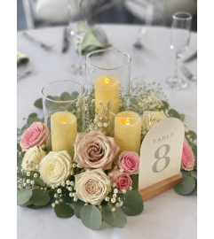 Blush and Cream Rose Glow. An arrangement by Floral Lady Design Studio LLC.