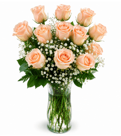 Classic Tiffany Roses. An arrangement by Lori's Hearts and Flowers.