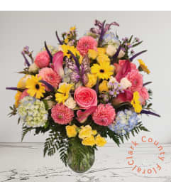 Butterfly Bliss Arrangement. An arrangement by Clark County Floral. Butterfly Bliss Arrangement. An arrangement by Clark County Floral.
