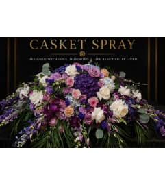 Eternal Grace Casket Spray. An arrangement by Berlin Flower Shop.