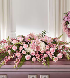 FTD Life and Remembrance Casket Spray. An arrangement by Fendley Florists. FTD Life and Remembrance Casket Spray. An arrangement by Fendley Florists.