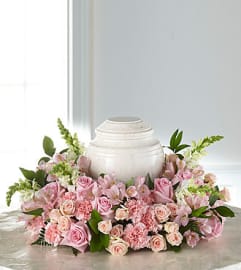 FTD Blooms of Hope Cremation Adornment. An arrangement by Fendley Florists.