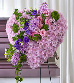 FTD Treasured Love Standing Heart. An arrangement by Fendley Florists.