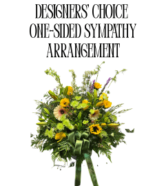 Designers Choice One-Sided Arrangement. An arrangement by Flower Barn.
