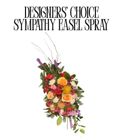 Designers Choice Easel Spray. An arrangement by Flower Barn.