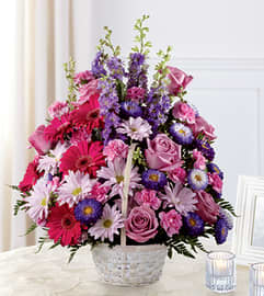 Pastel Peace Basket. An arrangement by Fendley Florists.
