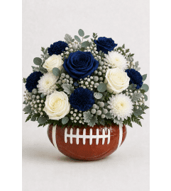 Blue and White Game Blooms. An arrangement by Cincyfloralnista.
