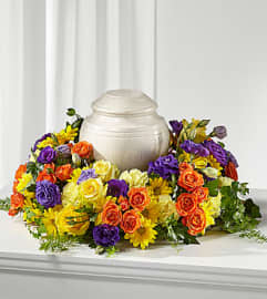 FTD Blossoms of Remembrance Cremation Adornment. An arrangement by Fendley Florists.
