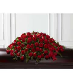 Dearly Departed Casket Spray. An arrangement by Fendley Florists. Dearly Departed Casket Spray. An arrangement by Fendley Florists.
