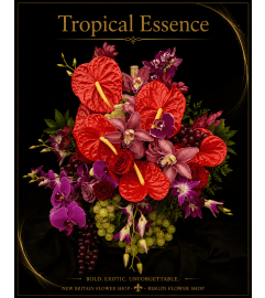 Tropical Essence. An arrangement by Berlin Flower Shop.
